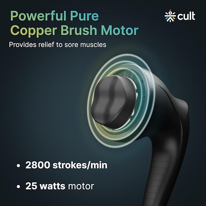 Cult Deep Sense Corded Electric Hammer, Variable Speed Settings, Deep Tissue full body Massager  (Black)