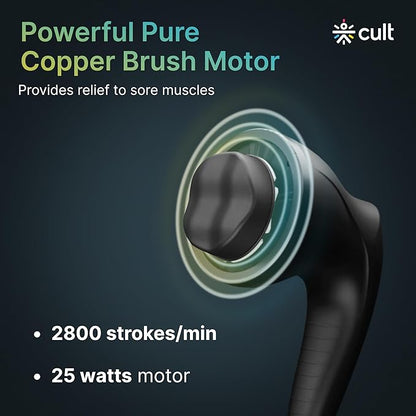 Cult Deep Sense Corded Electric Hammer, Variable Speed Settings, Deep Tissue full body Massager  (Black)