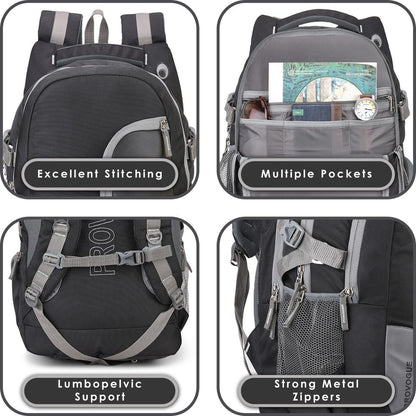 PROVOGUE Large 45 L Laptop Backpack JERSEY (Black)