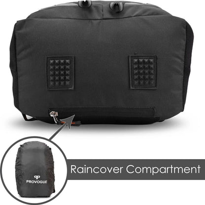PROVOGUE Large 35 L Laptop Backpack unisex Spacy with rain cover and reflective strip (Black)