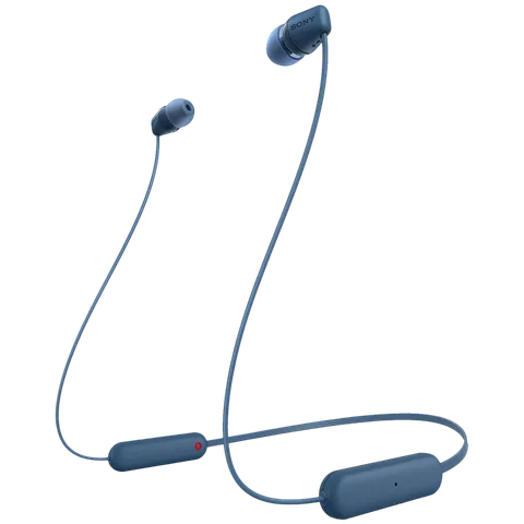 SONY WI-C100 Neckband (IPX4 Sweat & Splashproof, 25 Hours Playtime, Blue)