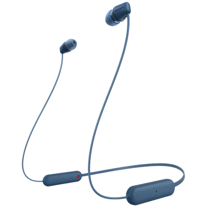 SONY WI-C100 Neckband (IPX4 Sweat & Splashproof, 25 Hours Playtime, Blue)