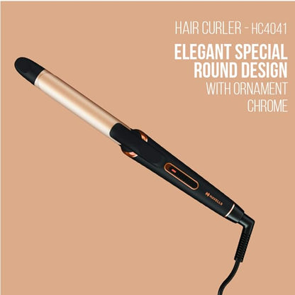 Havells HC4041 25mm Hair Curler for Long-Lasting Curls (Black)