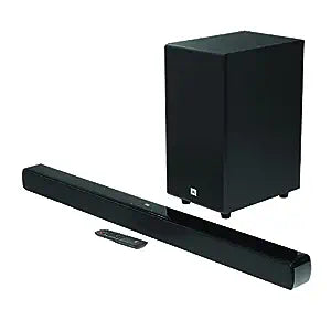 JBL Cinema SB190 Deep Bass, Dolby Atmos Soundbar with Wireless Subwoofer for Extra Deep Bass, 2.1 Channel with Remote, Sound Mode for Voice Clarity, HDMI eARC, Bluetooth & Optical Connectivity (380W)