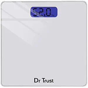 Dr Trust (USA) Elegance Personal Digital Electronic Body Weight Machine for Human Body 180kg Capacity Weighing Scale - 514 (Grey)