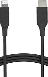 amazon basics Mfi Certified 1.8M Usb C To Lightning Tpe Charging Cable (Black)