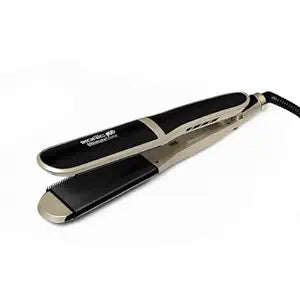 Ikonic Ultimate Shine Hair Straightener, Black & Gold| Ceramic Plates| Guide Comb| Instant Heat Up| Sleek Designed