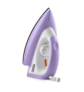 USHA EI Armor 1100 W Dry Iron With Black Weilburger Soleplate (Purple), 1100 Watt