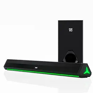 GOVO GOSURROUND 900 | 200W Soundbar | 2.1 Channel Home Theatre | Deep Bass from 6.5” Subwoofer | BT v5.3, HDMI, AUX, USB Connectivity | 4 EQ Modes | Sleek Remote &amp; LED Lights+Display (Platinum Black)