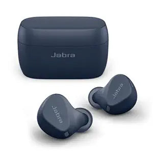 Jabra Elite 4 Active in Ear Bluetooth Earbuds Truly Wireless with mic, Secure Active Fit, Active Noise Cancellation and Adjustable HearThrough Technology - Navy