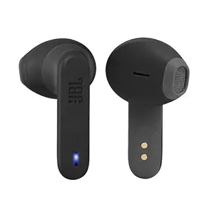 JBL Newly Launched Wave Flex in-Ear Wireless Earbuds TWS with Mic,App for Custom Extra Bass EQ, 32Hrs Battery, Quick Charge, IP54 Water & Dust Proof, Ambient Aware, Talk-Thru,Google FastPair (Black)