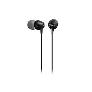 Sony MDR-EX15AP EX In-Ear Wired Stereo Headphones with Mic (Black)