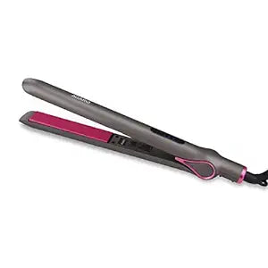 AGARO Hair Straightener, Ceramic Coated Titanium Plate, PTC Heating, Plate locking function, Fast Heating, Hair Straightening, Hair Styling Iron For Women, HS1957, Dark grey & Purple