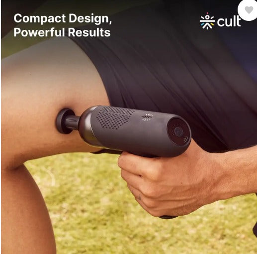 Cult Volt + Silicone head, 3000mAh battery, Pain Relief, Deep Tissue Full body gun Massager (Black)
