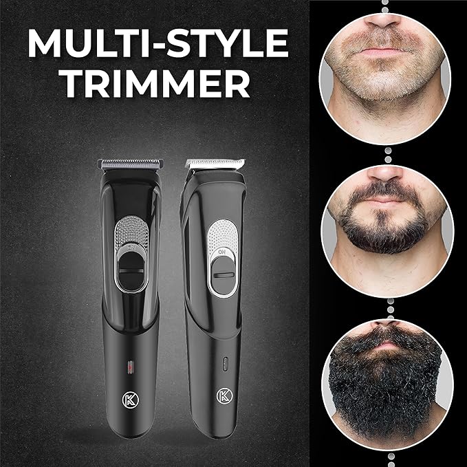 Kubra KB-2029 Rechargeable Cordless Beard & Hair Trimmer For Men (Black)