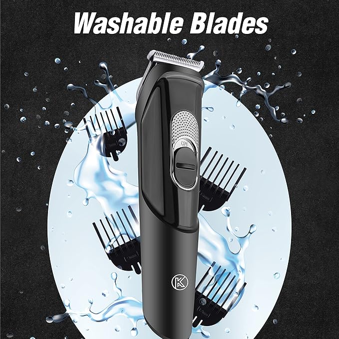 Kubra KB-2029 Rechargeable Cordless Beard & Hair Trimmer For Men (Black)