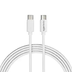 amazon basics Type-C To Type-C 45W Fast Charging And 480 Mbps Data Sync Cable (1.2 M), White