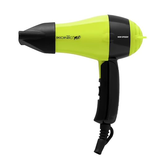 Ikonic Mini Speedy Hair dryer-Green|1000W |Lightweight|Foldable Handle |Travel Friendly