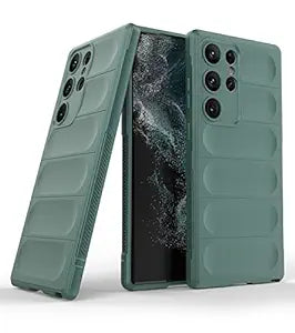 Amazon Brand - Solimo Back Case Cover for Samsung Galaxy S23 Ultra 5G | Compatible for Samsung Galaxy S23 Ultra 5G Back Case Cover | Liquid Silicon Case for Samsung Galaxy S23 Ultra 5G | Dark Green