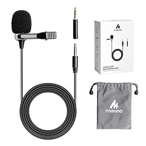 MAONO AU-400 Lavalier Auxiliary Omnidirectional Microphone (Black)