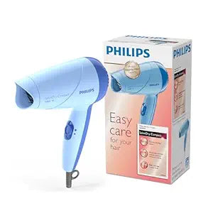 Philips HP8100/60 Compact Hair Dryer| 2 Flexible heat setting| ThermoProtect prevents overhearting | 1000 Watts- Blue