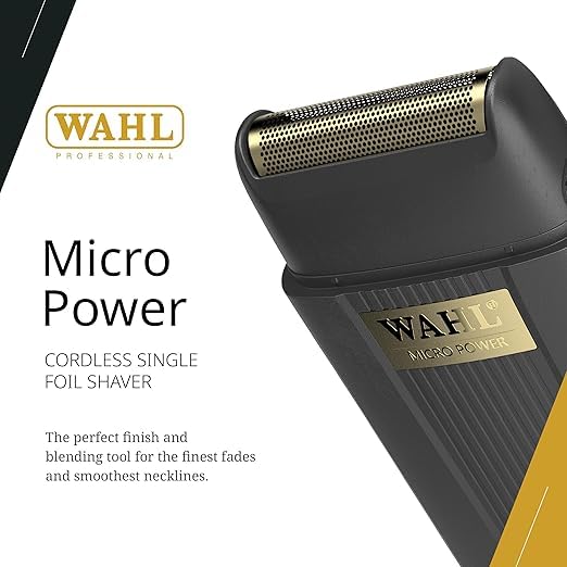 Wahl Micro Power Single Foil Shaver | Anti-Scratch with Ergonomic Design | Fast Charging with 2 hour Run time | Skin Protection System with Travel Lock | 7300 RPM Powerful Motor | Washable| 3028276