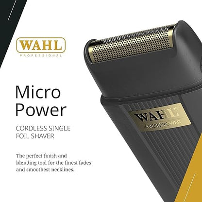 Wahl Micro Power Single Foil Shaver | Anti-Scratch with Ergonomic Design | Fast Charging with 2 hour Run time | Skin Protection System with Travel Lock | 7300 RPM Powerful Motor | Washable| 3028276