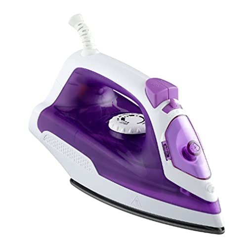 Crompton Greaves Fabrimagic 1200 W Steam Iron with 200 ml water tank, Upto 13g /min steam output and Teflon coating soleplate (purple), Small (ACGSI-FABRIMAGIC)