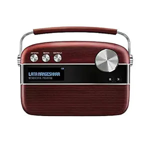 Saregama Carvaan Marathi - Portable Music Player with 5000 Preloaded Songs, FM/BT/AUX (Cherrywood Red)