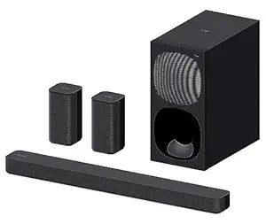 Sony HT-S20R Real 5.1ch Dolby Digital Soundbar for TV with subwoofer and Compact Rear Speakers, 5.1ch Home Theatre System (400W,Bluetooth & USB Connectivity, HDMI & Optical connectivity)