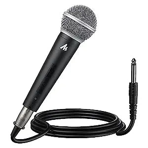 Maono Dynamic Microphone Wired for Singing, Cordless Karaoke Mic with 9.8FT/3M XLR Cable, with On/Off Switch (AU-WDM01)