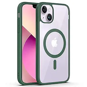 Amazon Basics Back Case Cover for iPhone 13 (Thermoplastic Polyurethane_Forest Green)