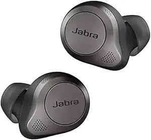 Jabra Elite 85t Bluetooth Truly Wireless in Ear Earbuds with mic, Advanced Active Noise Cancellation with Long Battery Life and Powerful Speakers Wireless Charging Case (Titanium Black)