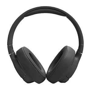 JBL Tune 720BT Wireless Over Ear Headphones with Mic, Pure Bass Sound, Upto 76 Hrs Playtime, Speedcharge, Dual Pairing, Customizable Bass with Headphones App, Lightweight, Bluetooth 5.3 (Black)