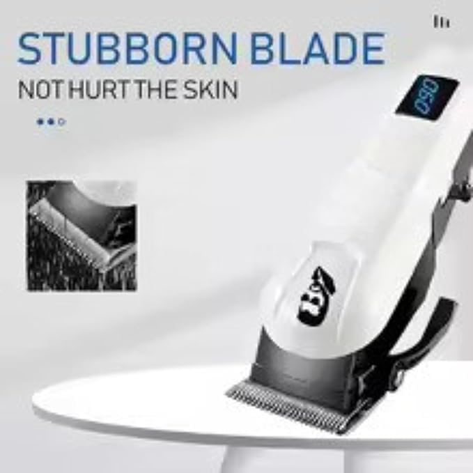 Professional Hair Clipper KM-232 with 240min Runtime Trimmer 120 min Runtime 4 Length Settings Black & White