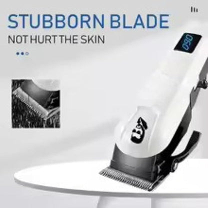 Professional Hair Clipper KM-232 with 240min Runtime Trimmer 120 min Runtime 4 Length Settings Black & White