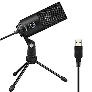 FIFINE K669B Metal USB Microphone Condenser for Recording on Windows or Windows PC & Laptops, Cardioid Studio for Voice Recording, Input Volume Control Knob, Streaming and YouTube Videos