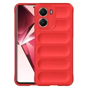 Amazon Brand- Solimo Basic Case for Vivo V29e 5G (Silicone_Red)