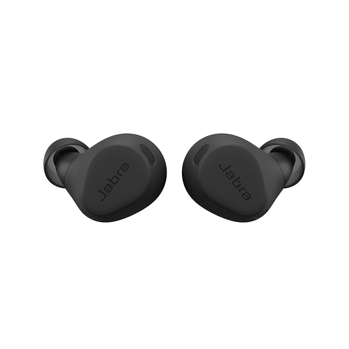 Jabra Elite 8 Active Wireless in-Ear Bluetooth Earbuds with Adaptive Hybrid Active Noise Cancellation and 6 Built-in Microphones, Water and Sweat Resistant - Black