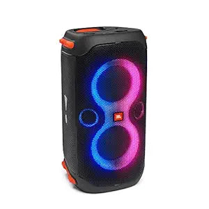 JBL Partybox 110, Wireless Bluetooth Party Speaker, 160W Monstrous Pro Sound, Dynamic Light Show, Upto 12Hrs Playtime, Built-in Powerbank, Guitar & Mic Input, PartyBox App, Splashproof (Black)