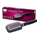 PHILIPS Hair Straightener Brush With Careenhance Technology - Thermoprotect I Keratin Ceramic Bristles I Triple Bristle Design I Everyday Styling | Frizz Free Bouncy Straight Hair In 5 Mins*| BHH880/10,Black