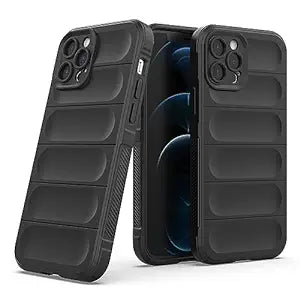 Amazon Brand- Solimo Basic Case for Apple iPhone 12 Pro (Silicone_Black)