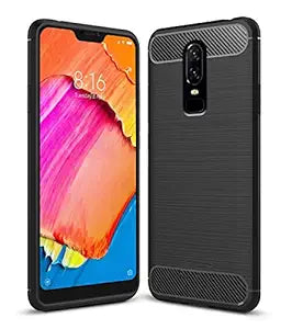 Amazon Brand - Solimo Back Cover Case for OnePlus 6 | Compatible for OnePlus 6 Back Cover Case | 360 Degree Protection | Soft and Flexible (TPU | Matte Black)