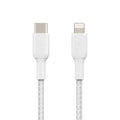 Belkin Certified PVC Lightning To USB-C To USB-C (Type C) Charge Cable, USB Cable, 3.3 Feet / 1M For Smartphone, White