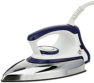 Bajaj Stainless Steel Majesty Dx-11 1000 Watts Dry Iron With Advance Soleplate And Anti-Bacterial German Coating Technology, White And Blue