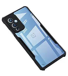 Amazon Brand - Solimo Back Case Cover for OnePlus 9 | Compatible for OnePlus 9 Back Case Cover | Clear Case for OnePlus 9 with Camera Protection | (TPU + PC | Matte Black)