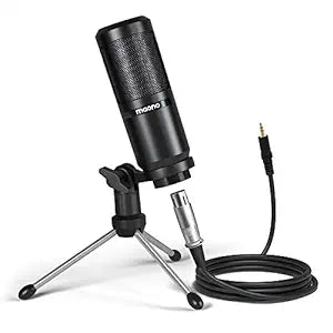 MAONO Au-Pm360Tr Trs Condenser USB Mic For Pc And Youtube Recording, Podcast Microphone For Gaming, Studio, Vlogging, Black