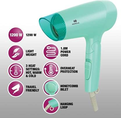 Havells HD2222 Hair Dryer 1200 Watts, Multicolor