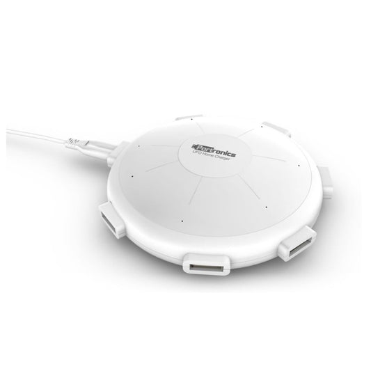 Portronics POR 343 UFO USB Home Charger 6 Ports 8A Charging Station for Smartphones and Tablets - White