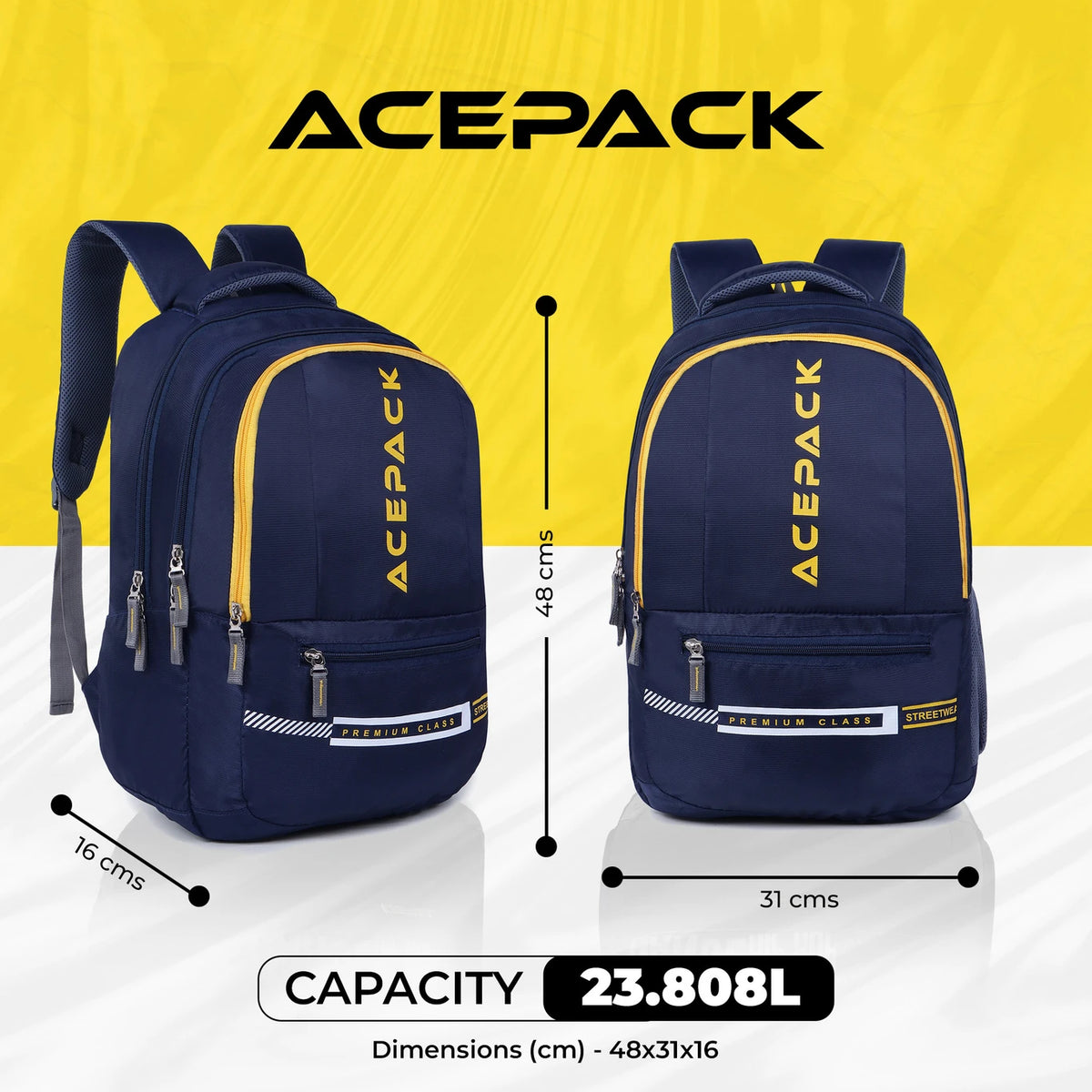 ACEPACK Medium 22 L Laptop Backpack Adventure (Blue)